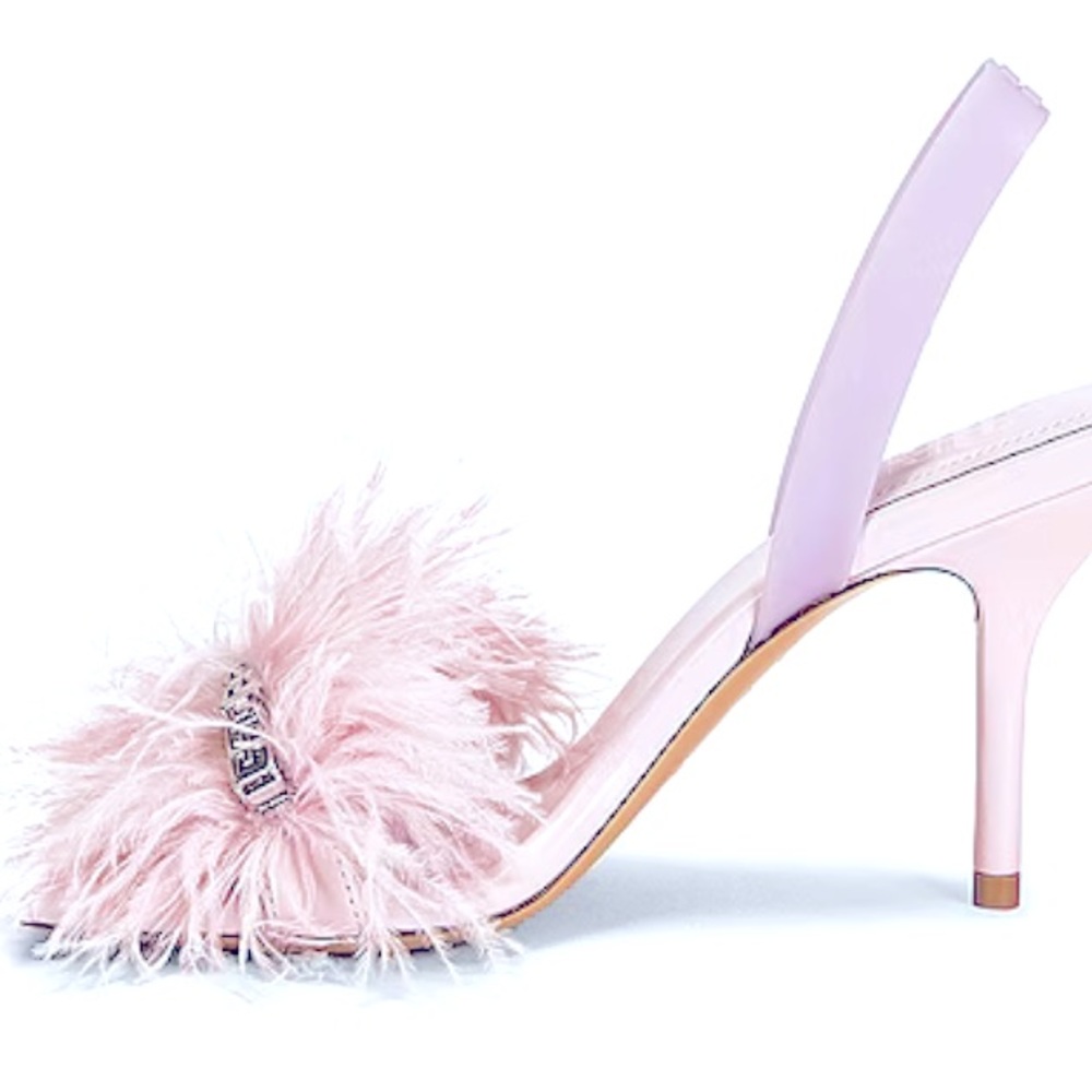 NWT GIVENCHY FEATHER CHAINED SLINGBACK SANDALS - Picture 5 of 7